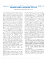 Cigarette Brand Preference and ProTobacco Advertising Among Middle and High School Students  United States 20122016