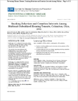Smoking Behaviors and Cessation Interests Among Multiunit Subsidized Housing Tenants Columbus Ohio 2011