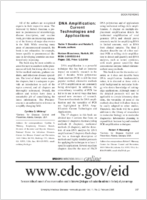 DNA Amplification Current Technologies and Applications