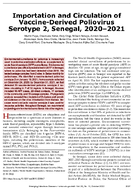 Importation and Circulation of VaccineDerived Poliovirus Serotype 2 Senegal 20202021