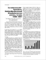 CotrimoxazoleSensitive MethicillinResistant Staphylococcus aureus Israel 19881997