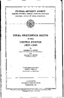 Vital Statistics Rates in the United States 19001940