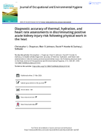 Diagnostic Accuracy of Thermal Hydration and Heart Rate Assessments in Discriminating Positive Acute Kidney Injury Risk Following Physical Work in the Heat