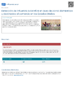 Deteccin de influenza aviar H5N1 en aves de corral domsticas y destinadas al comercio en los Estados Unidos