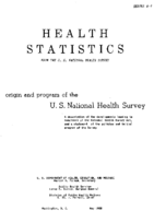 Origin and program of the US National Health Survey