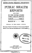 Public Health Reports  v 53 no 11  cover