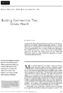 Building Communities That Create Health