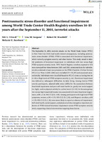 Posttraumatic Stress Disorder and Functional Impairment Among World Trade Center Health Registry Enrollees 1415 Years After the September 11 2001 Terrorist Attacks