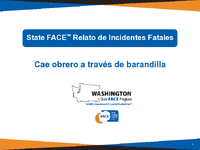 Cae obrero a travs de barandilla  Washington