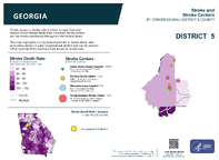 GA Congressional District 05 Stroke and Stroke Centers Map 118th Congress