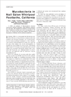 Mycobacteria in Nail Salon Whirlpool Footbaths California