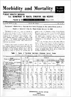 Morbidity and Mortality Weekly Report Vol 10 No 2 for Release January 20 1961