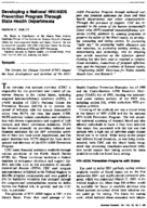 Developing a national HIVAIDS Prevention Program through state health departments