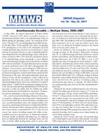 MMWR Morbidity and Mortality Weekly Report Dispatch  Vol 56 May 26 2007