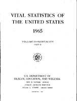 Vital Statistics of the United States 1965 Volume IIMortality Part B