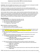 National HIV Behavioral Surveillance Among Transgender Women  Seven Urban Areas United States 20192020 Supplementary Interview Guide NHBSTrans Surveillance Evaluation
