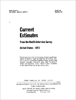 Current estimates from the Health Interview Survey United States 1971