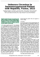 Unknown Circovirus in Immunosuppressed Patient with Hepatitis France 2022