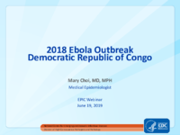 2018 Ebola Outbreak Democratic Republic of the Congo