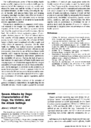 Severe Attacks By Dogs Characteristics of the Dogs the Victims and the Attack Settings