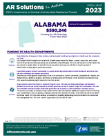 CDCs Investments to Combat Antibiotic Resistance Threats Alabama Fiscal Year 2023