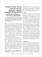 Yellow Fever Virus Infectivity for Bolivian Aedes aegypti Mosquitoes