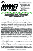 Evaluation of Bacillus anthracis Contamination Inside the Brentwood Mail Processing and Distribution Center  District of Columbia October 2001