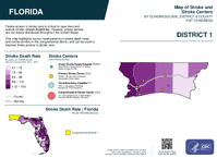 FL Congressional District 01 Stroke and Stroke Centers Map 119th Congress