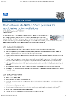 Datos breves de NIOSH personal de atencin mdica domiciliaria  cmo prevenir los accidentes automovilsticos