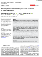 Preparing the Occupational Safety and Health Workforce for Future Disruptions