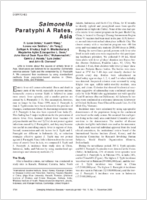 Salmonella Paratyphi A Rates Asia