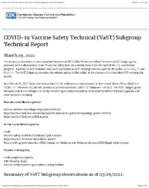 COVID19 Vaccine Safety Technical VaST Subgroup Technical Report  March 29 2021