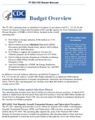 Budget Overview FY 2011 CDC Budget Summary