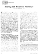 Hearing and acoustical handicaps