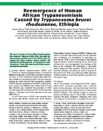 Reemergence of Human African Trypanosomiasis Caused by Trypanosoma brucei rhodesiense Ethiopia