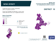 NJ Congressional District 10 Stroke and Federally Qualified Health Centers Map 118th Congress