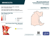 MN Congressional District 03 Heart Disease and Federally Qualified Health Centers Map 119th Congress