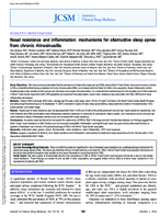 Nasal Resistance and Inflammation Mechanisms for Obstructive Sleep Apnea from Chronic Rhinosinusitis