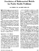 Simulation Of Mathematical Models For Public Health Problems