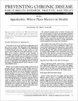 Appalachia Where Place Matters in Health