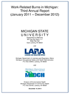 WorkRelated Burns in Michigan Third Annual Report January 2011  December 2012