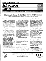 National Ambulatory Medical Care Survey 1993 Summary