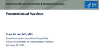 Pneumococcal vaccines