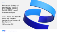 Efficacy  safety of BNT162b2 booster C4591031 2 month interim analysis
