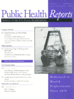 Public Health Reports  v 110 no 4  cover