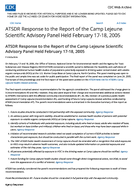 ATSDR Response to the Report of the Camp Lejeune Scientific Advisory Panel Held February 1718 2005