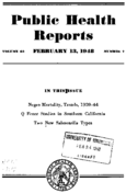 Public Health Reports  v 63 no 7  cover