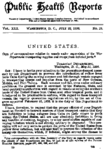 Public health reports  v 13 no 29 July 22 1898