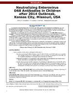 Neutralizing Enterovirus D68 Antibodies in Children after 2014 Outbreak Kansas City Missouri USA
