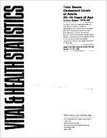 Total serum cholesterol levels of adults 2074 years of age United States 197680